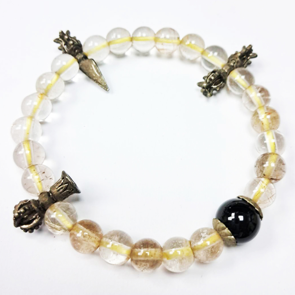 金剛鈴杵&髮晶手珠7mm【十方】120573