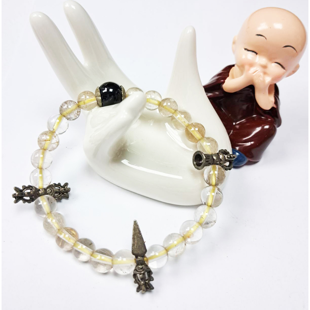 金剛鈴杵&髮晶手珠7mm【十方】120573