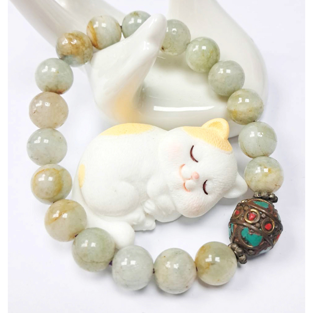 五方佛手工珠&海藍寶手珠10mm【十方】122084