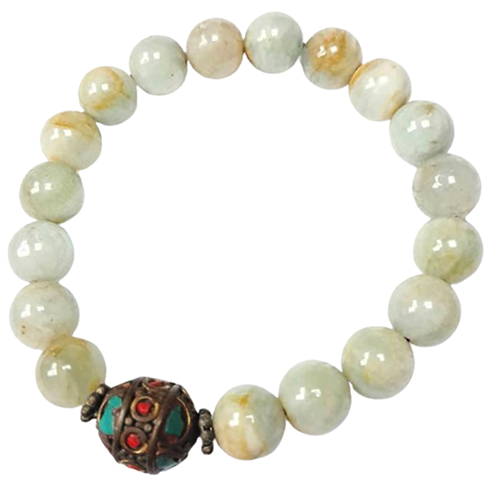 五方佛手工珠&海藍寶手珠10mm【十方】122084