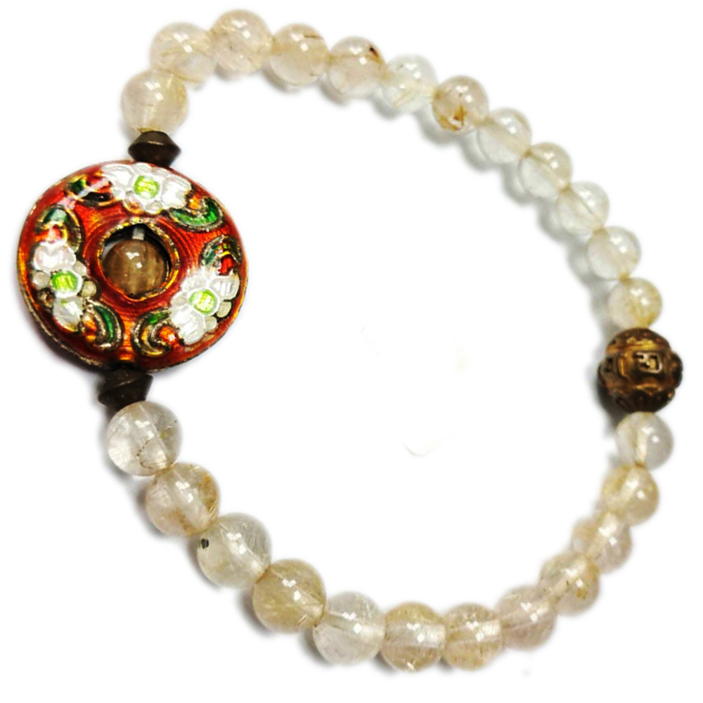 圓滿{琺瑯}&鈦晶手珠6mm【十方】129703