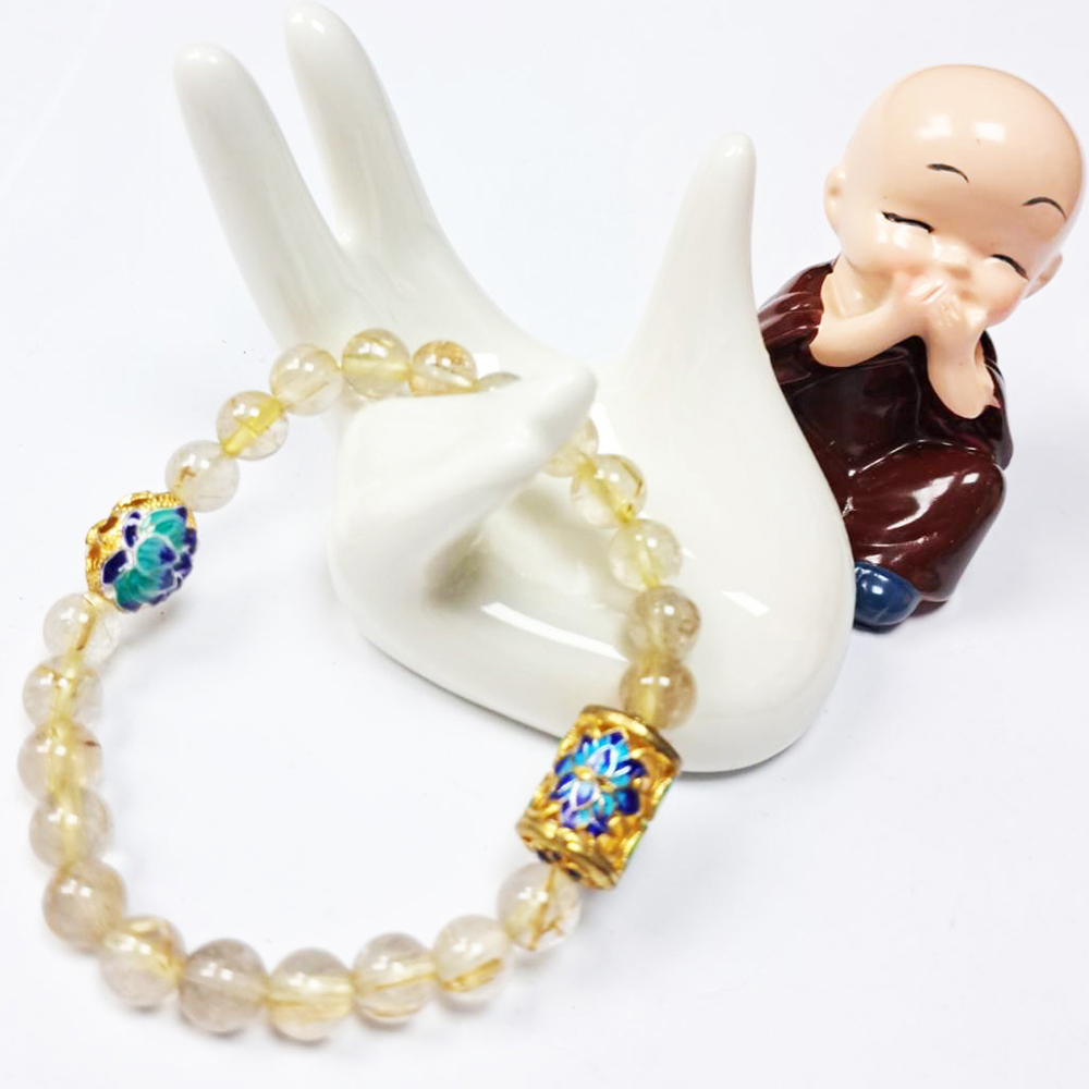 金蓮花+鈦晶手珠7mm【十方】149998