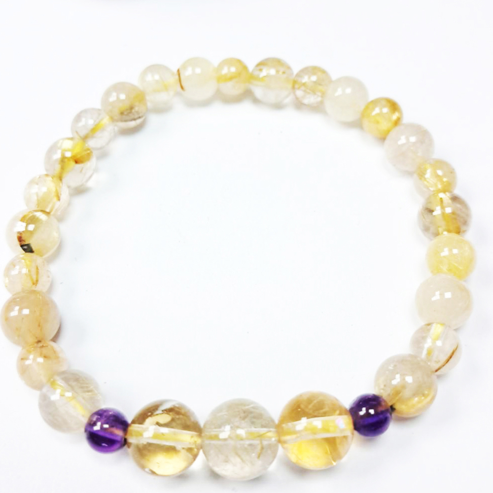 黃晶+鈦晶手珠6mm【十方】150000