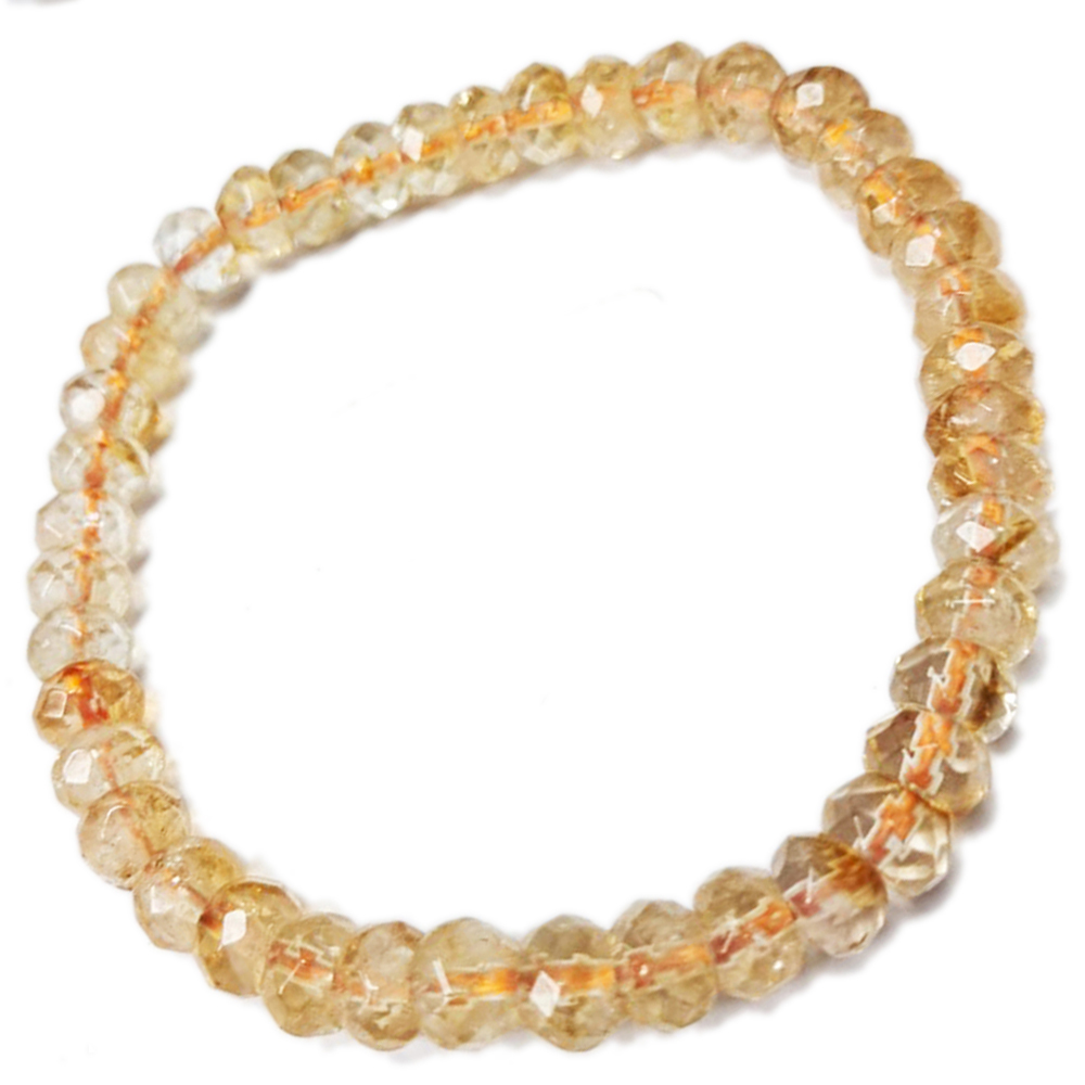 黃晶晶鑽手珠6*4mm【十方】150151