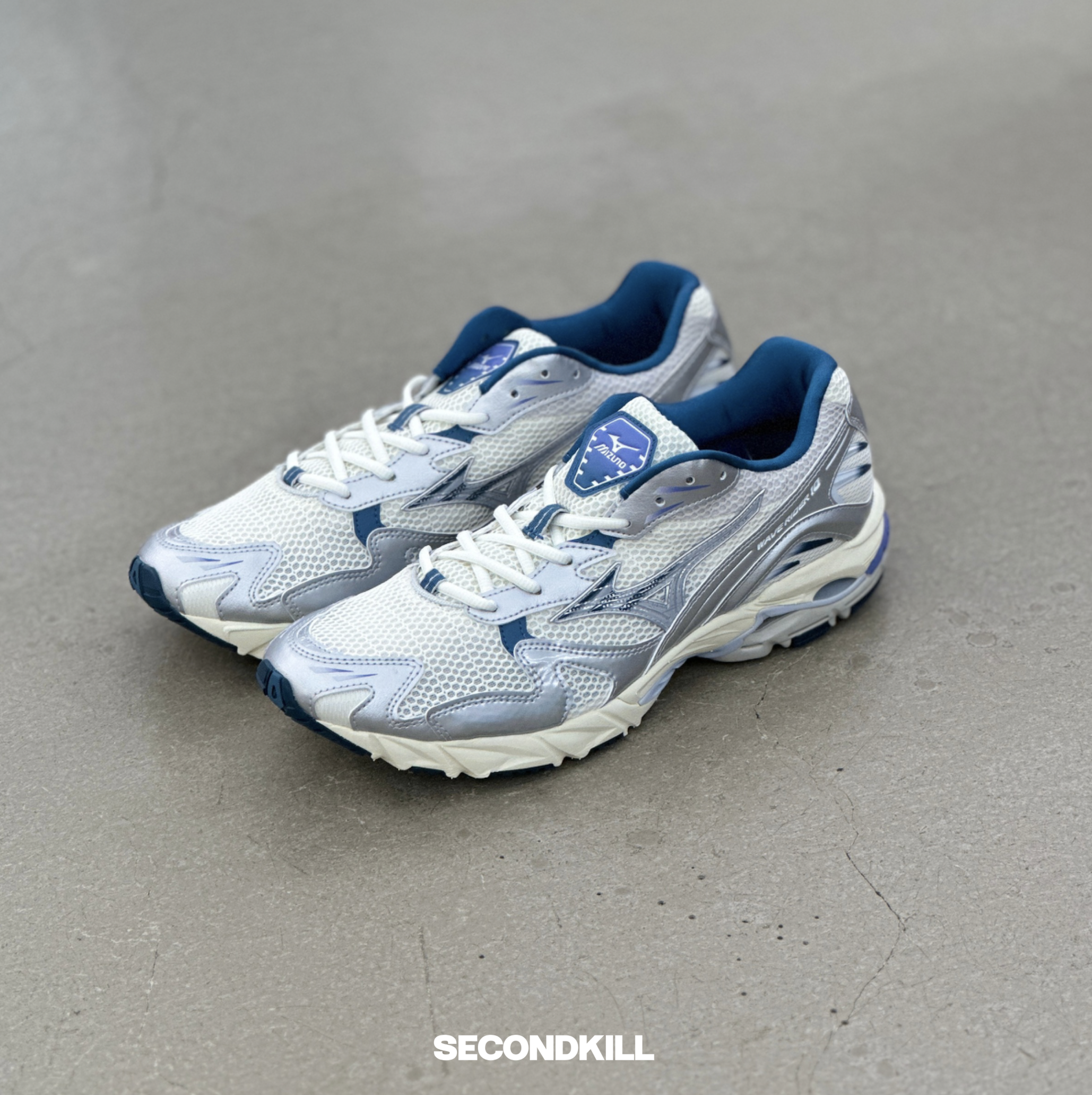 Mizuno Wave Rider 10 Silver Blue l D1GA243101