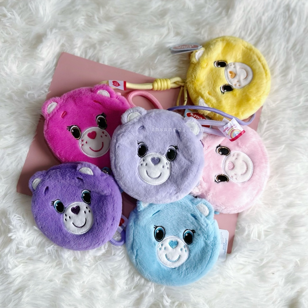 泰國代購 CARE BEARS 彩虹熊 零錢包 附掛繩 掛扣 小掛包 代購