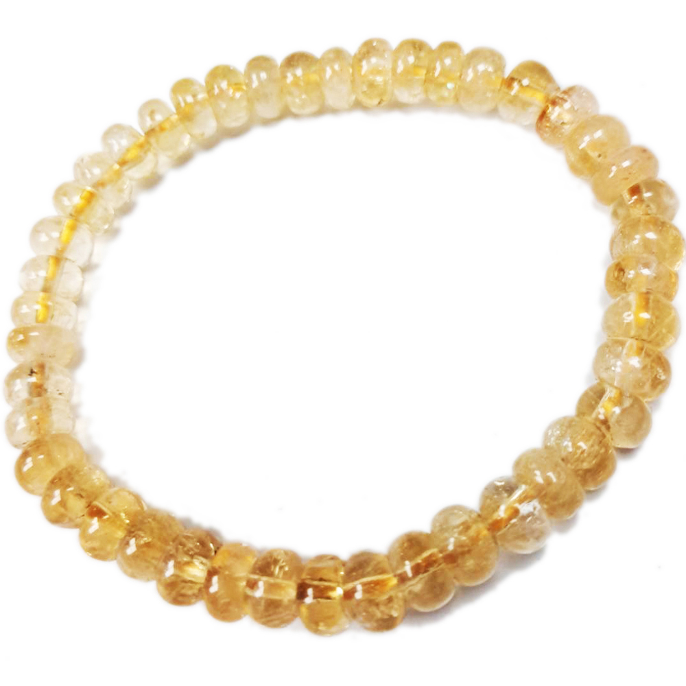 黃水晶手珠3*7 mm【十方】139337