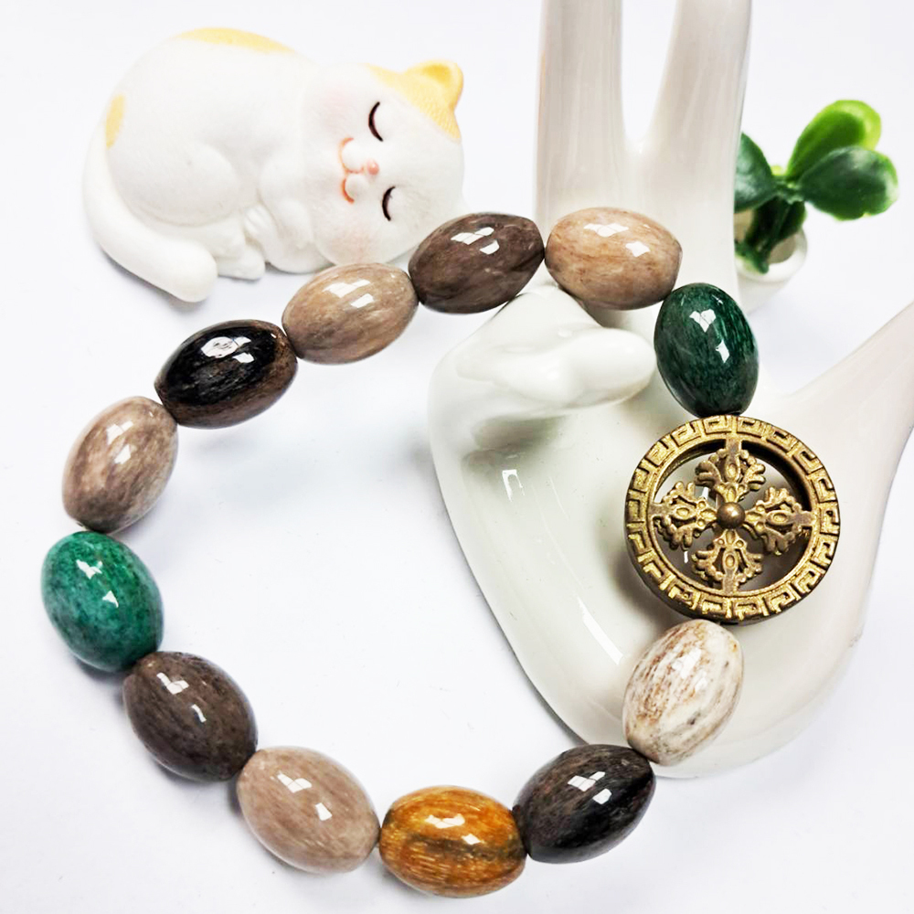 十字杵+木化石手珠【十方】150138