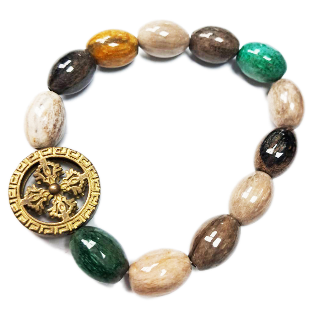 十字杵+木化石手珠【十方】150138