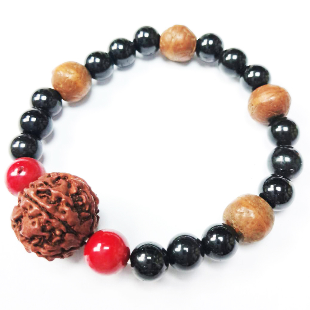 鳳眼菩提+黑碧璽手珠8mm【十方】150477