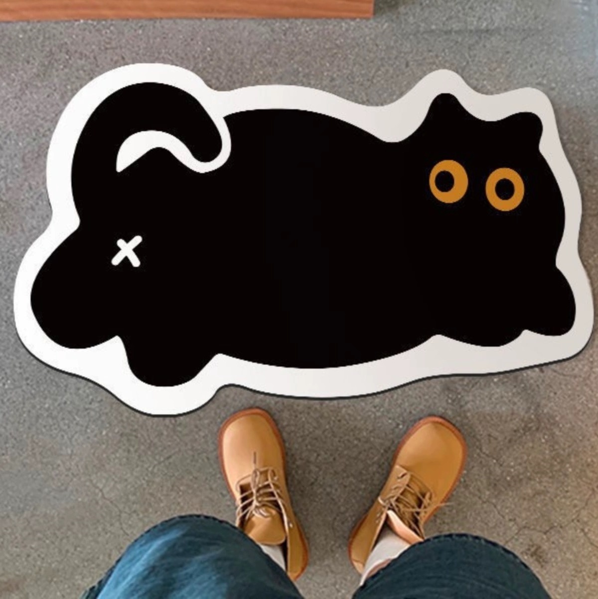 《51930》屁屁黑貓地毯地墊