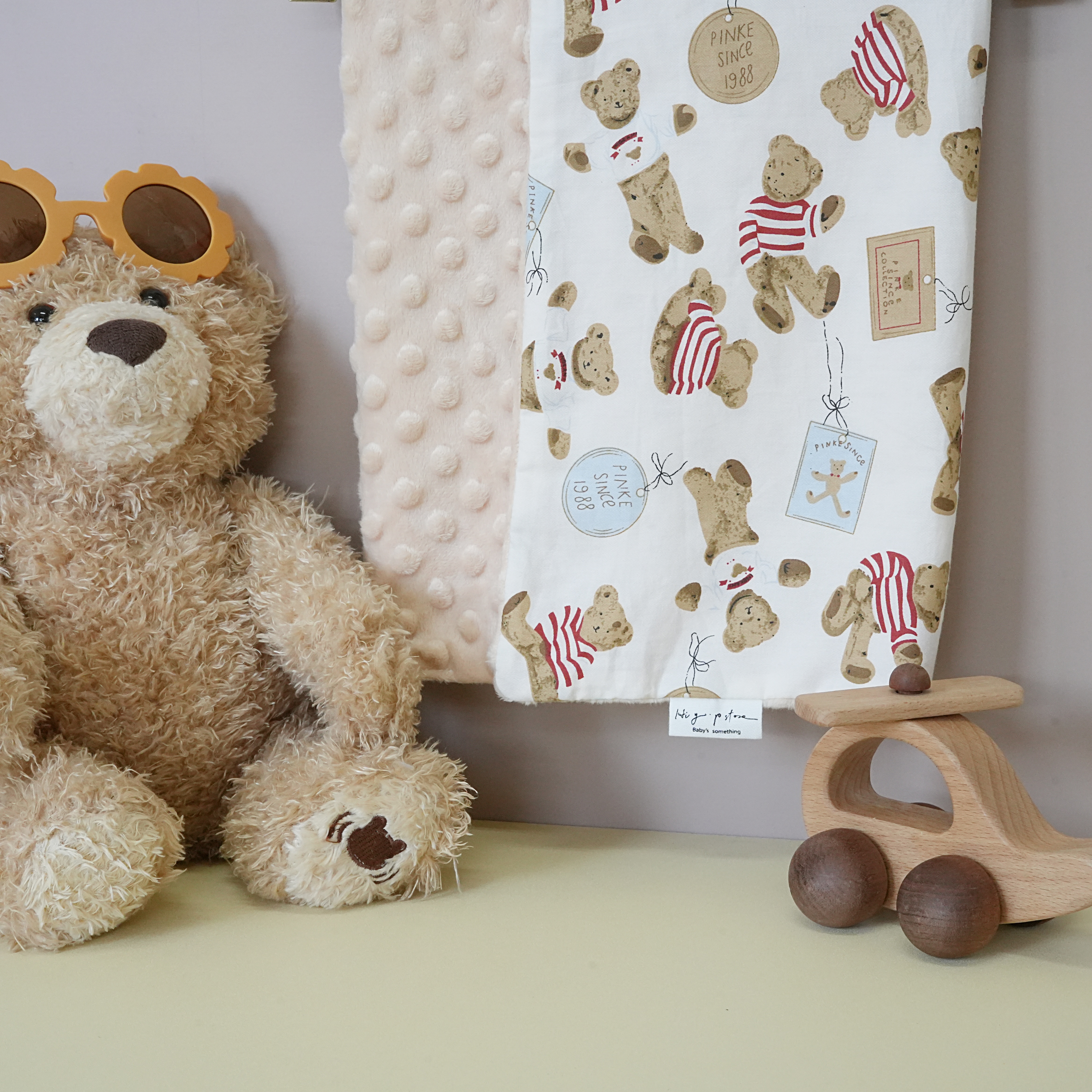 Hi Y.P store-嬰兒車蓋毯-旅行小熊