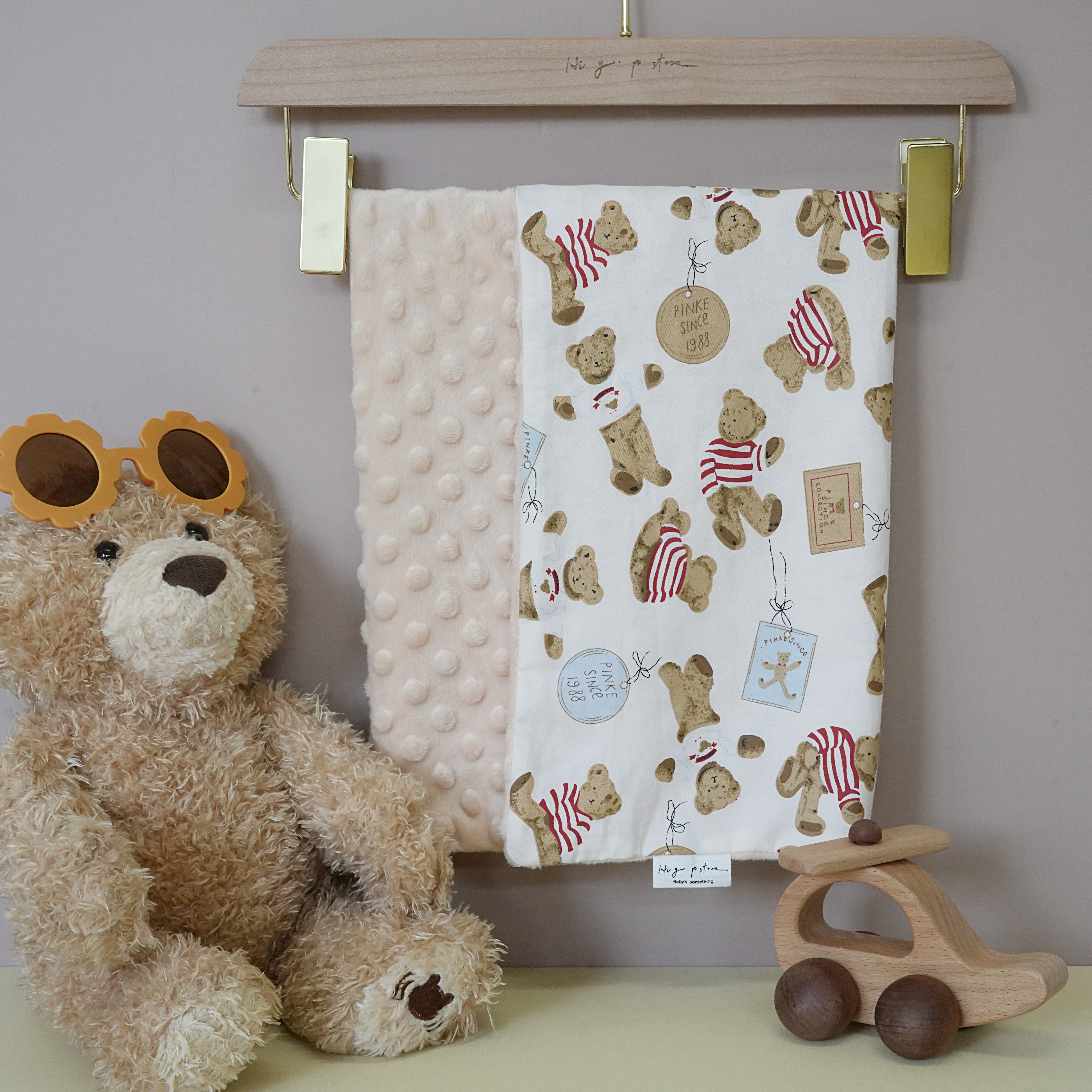 Hi Y.P store-嬰兒車蓋毯-旅行小熊