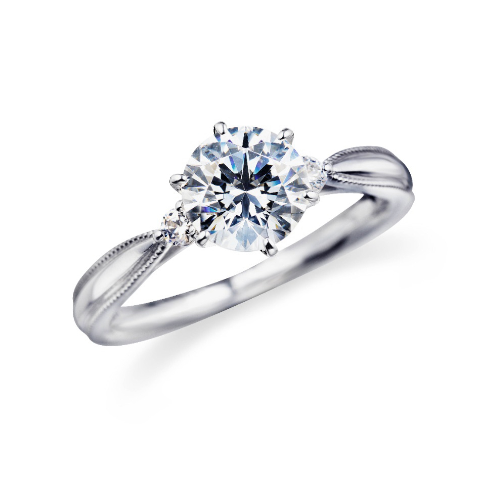 18K白金天然鑽石戒指托 (RS15K1065)