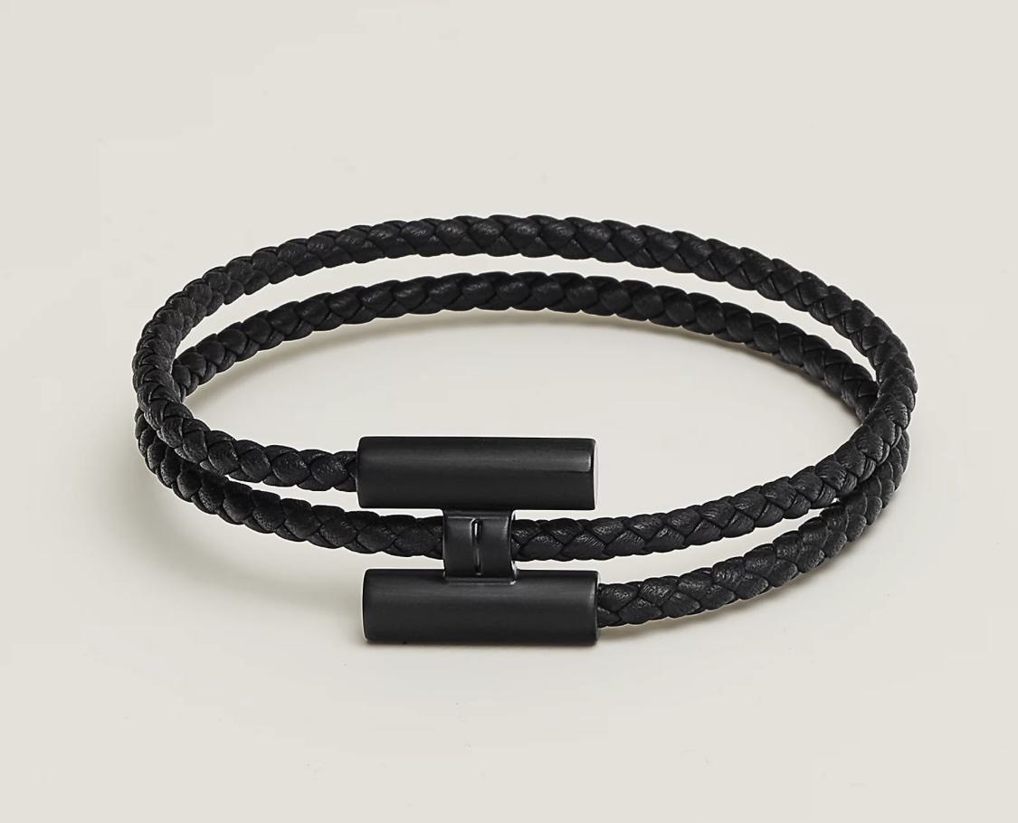 Hermes Tournis Tresse bracelet So black