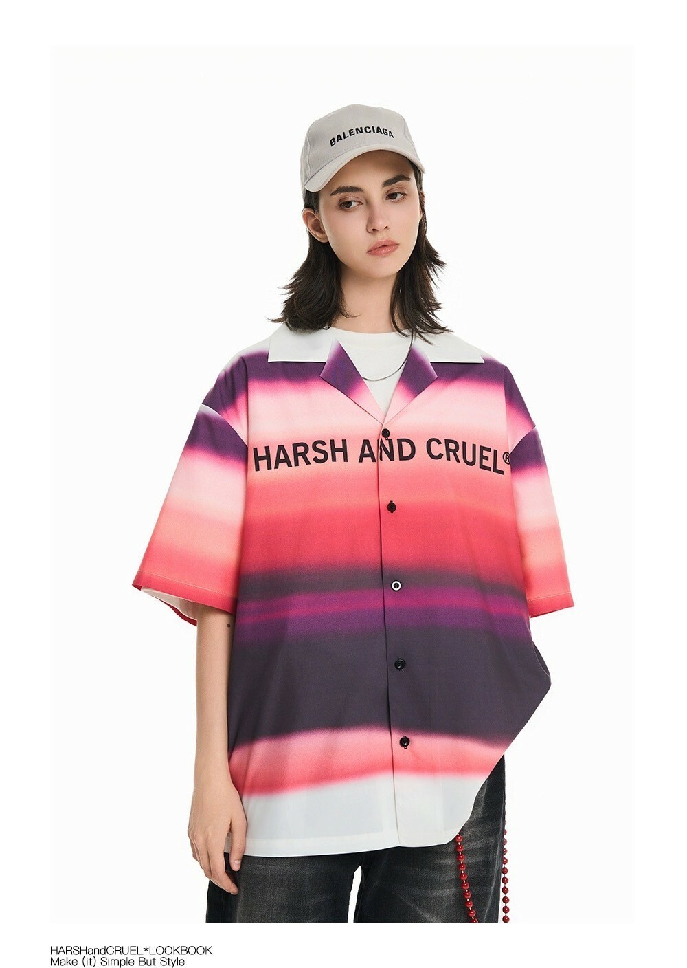 Harsh and Cruel 24SS 風景渲染漸層古巴領襯衫 HJ242020191