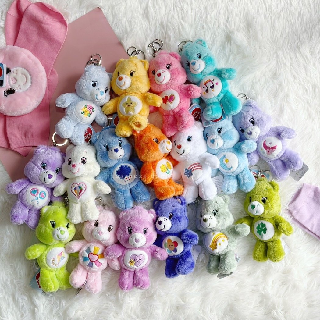 泰國 CARE BEARS 彩虹熊 小熊 吊飾 鑰匙扣 絨毛 代購