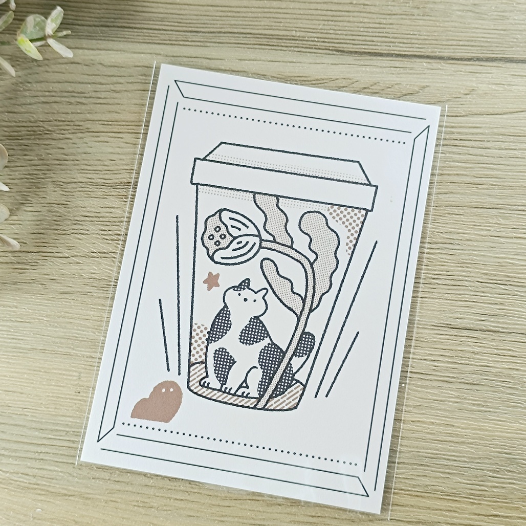 繭花．明信片 外帶杯/餐桌玩