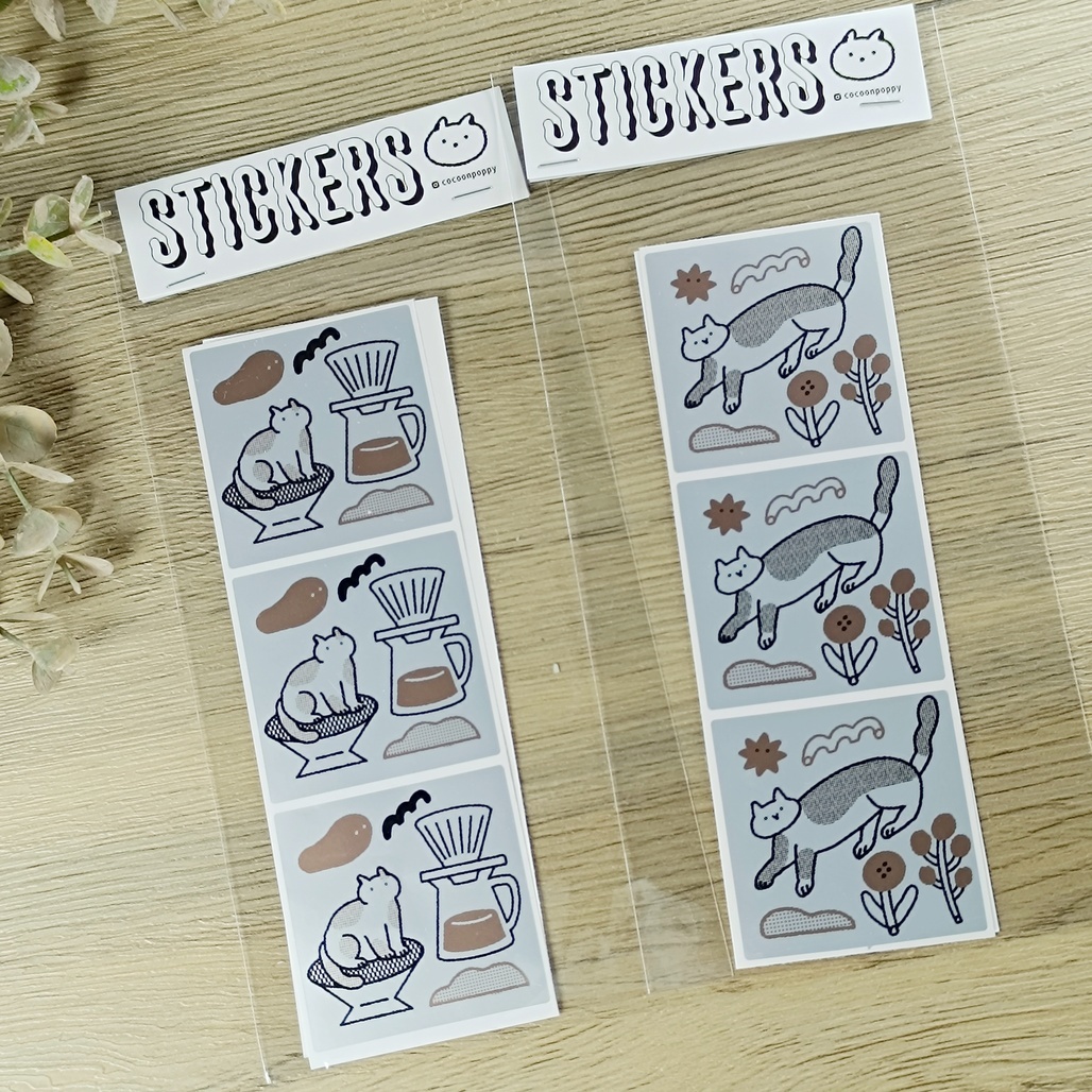 繭花．霧銀貼紙 咖啡時間/甜點時間