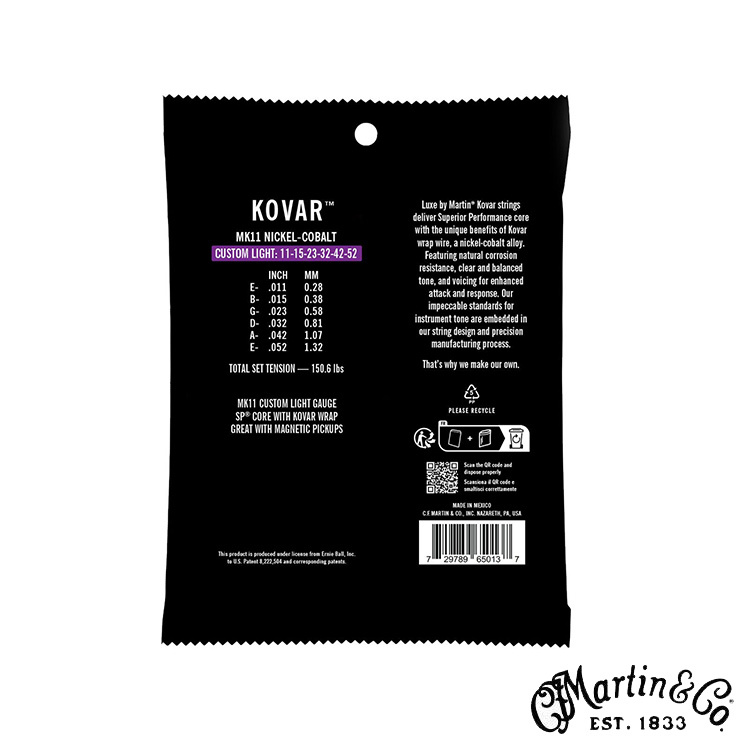 Luxe By Martin Kovar MK11 11-52 鎳鈷合金 木吉他弦