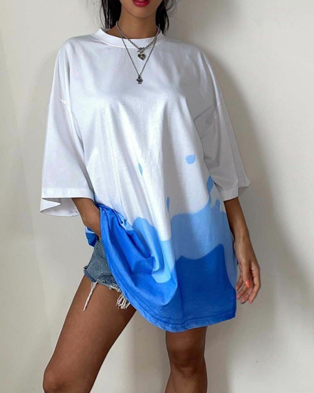 海浪圖案短袖Tee 3.14-035T