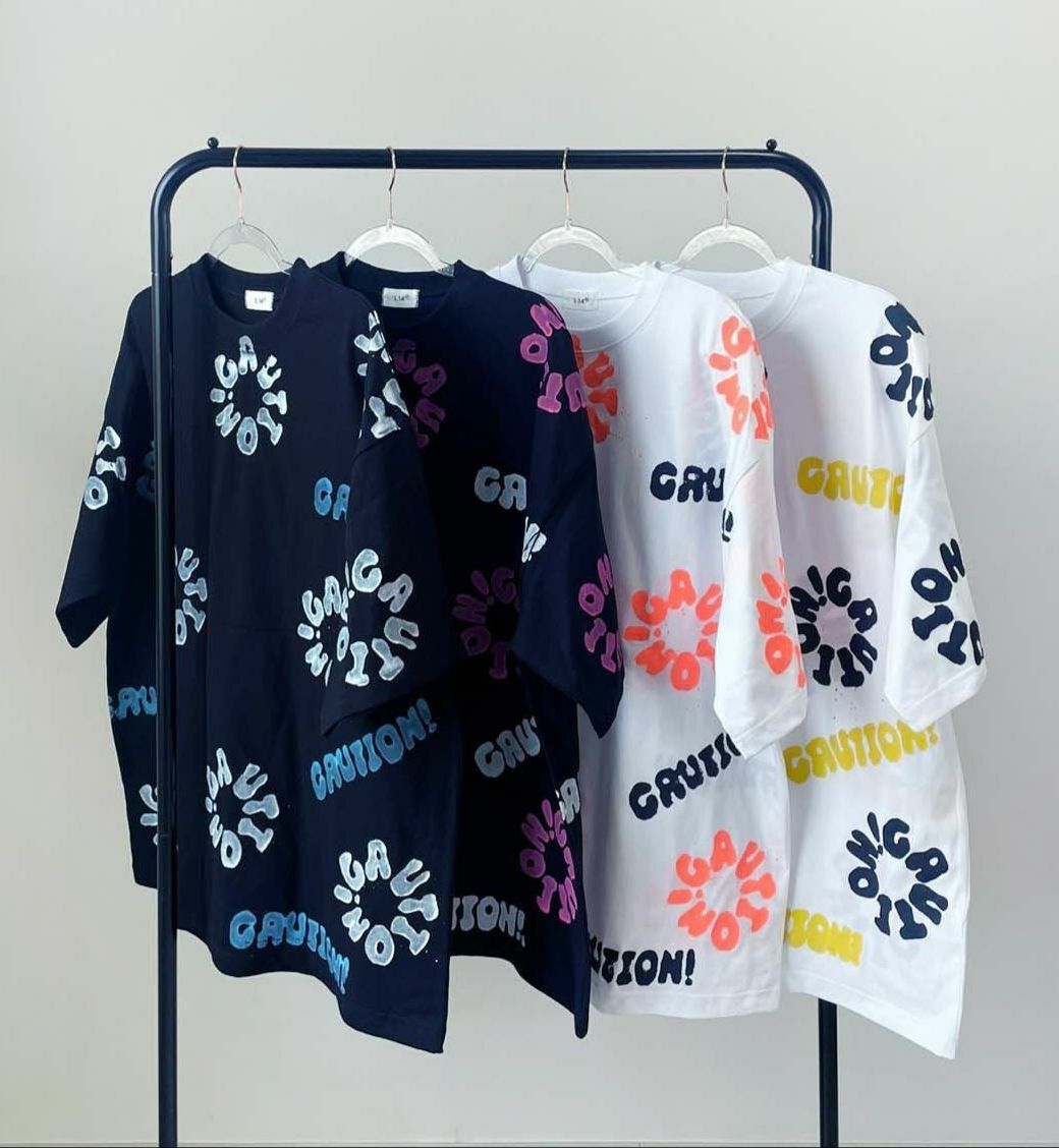 OverSize英文字圖案短袖Tee  3.14-036T