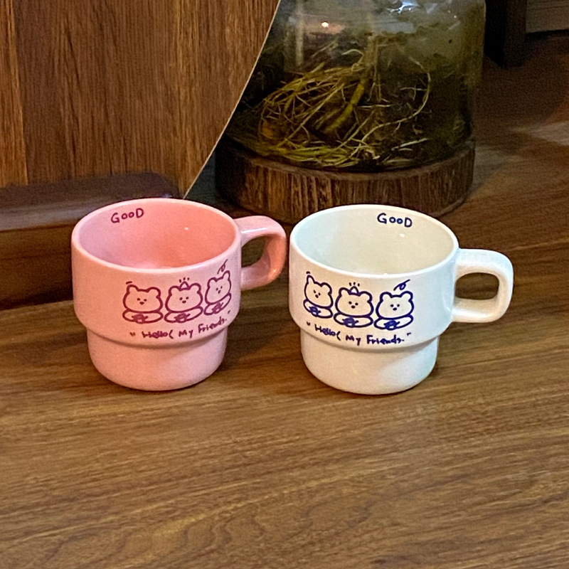 《51934》熊熊好朋友造型馬克杯/280ml