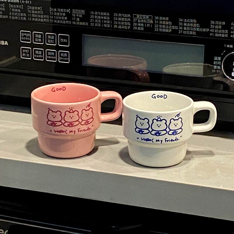 《51934》熊熊好朋友造型馬克杯/280ml