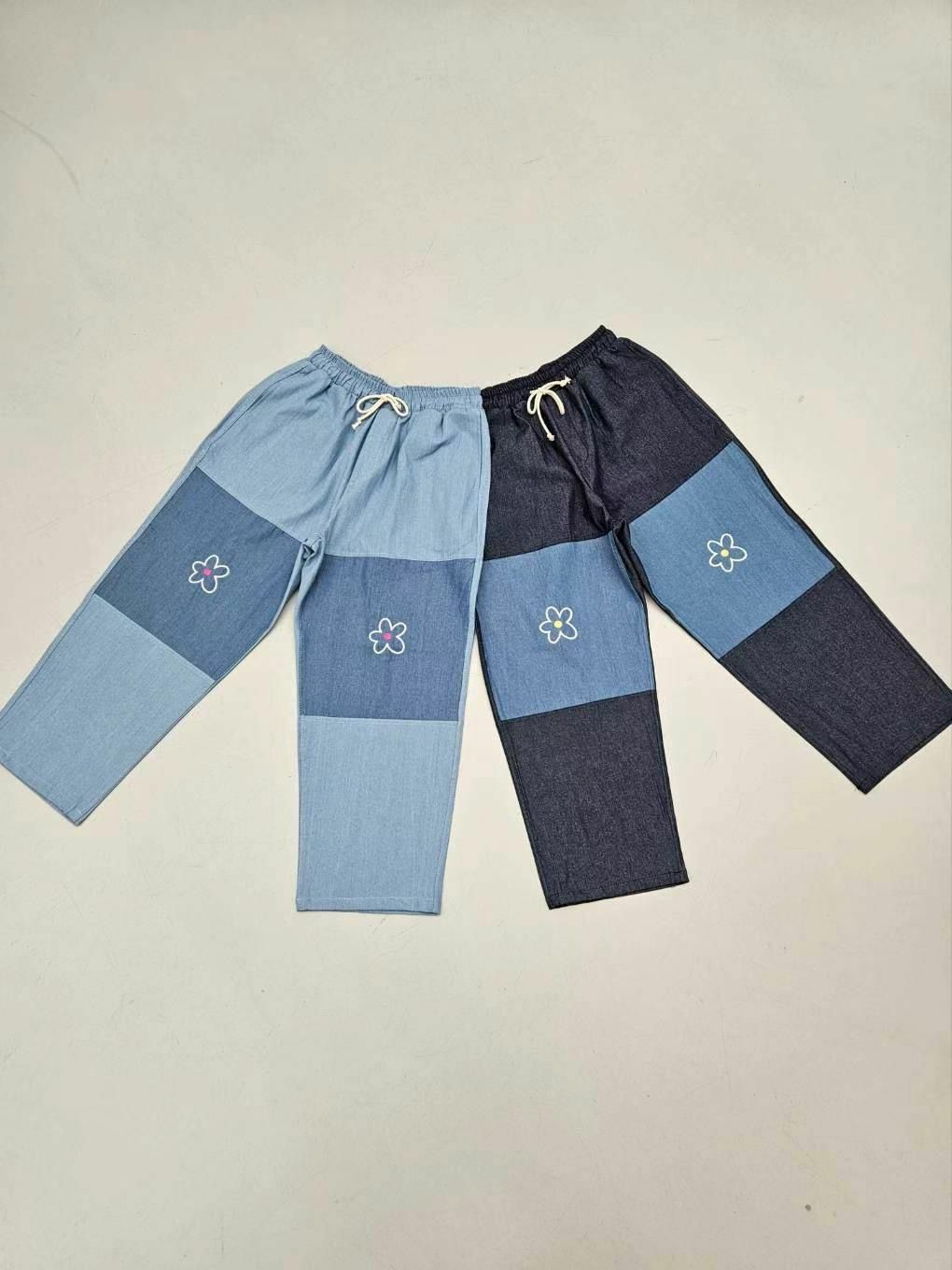 拼色花花鬆身褲 L.B.T-004P