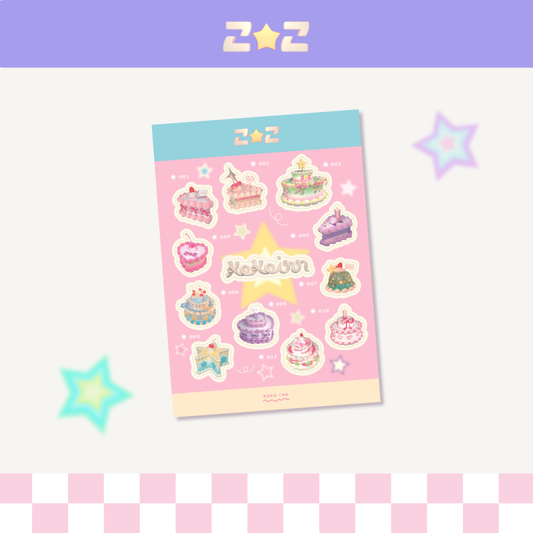こ★こ 蛋糕貼紙