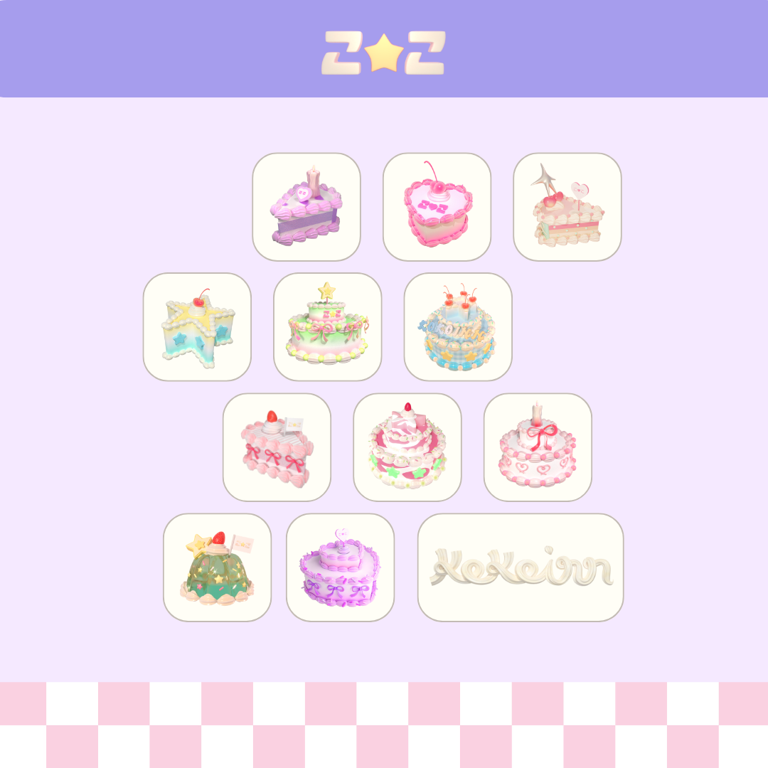 こ★こ 蛋糕貼紙