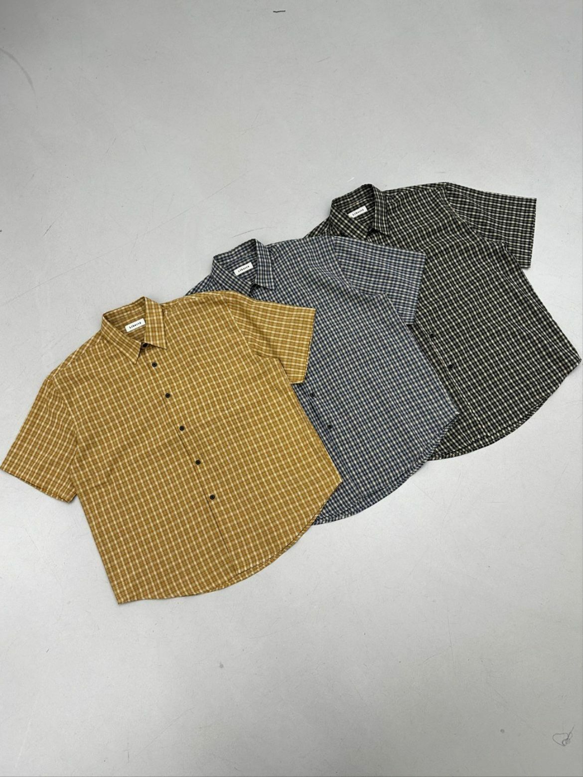 格仔短袖恤衫 L.B.T-007S