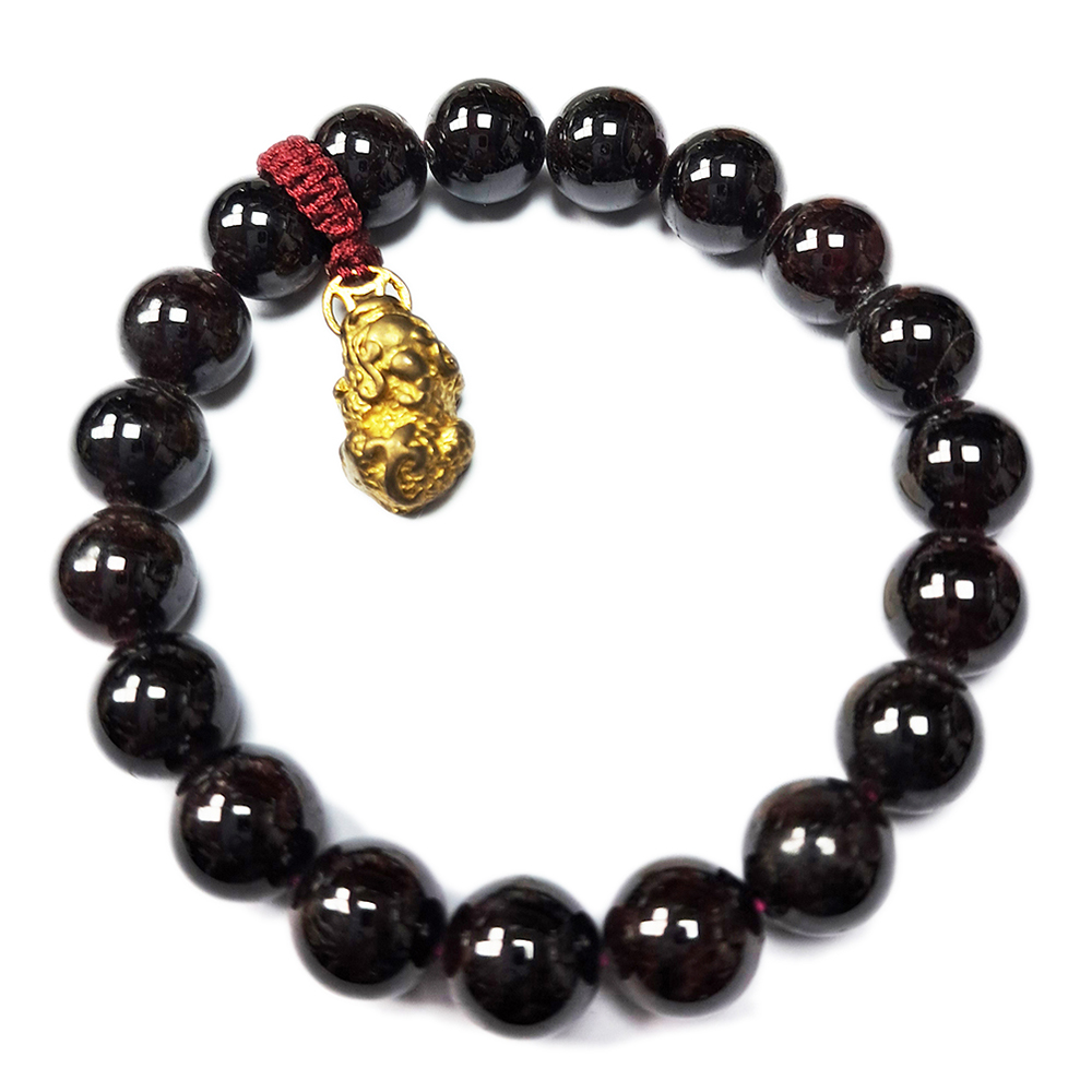 金貔貅&紅石榴手珠10mm【十方】131790