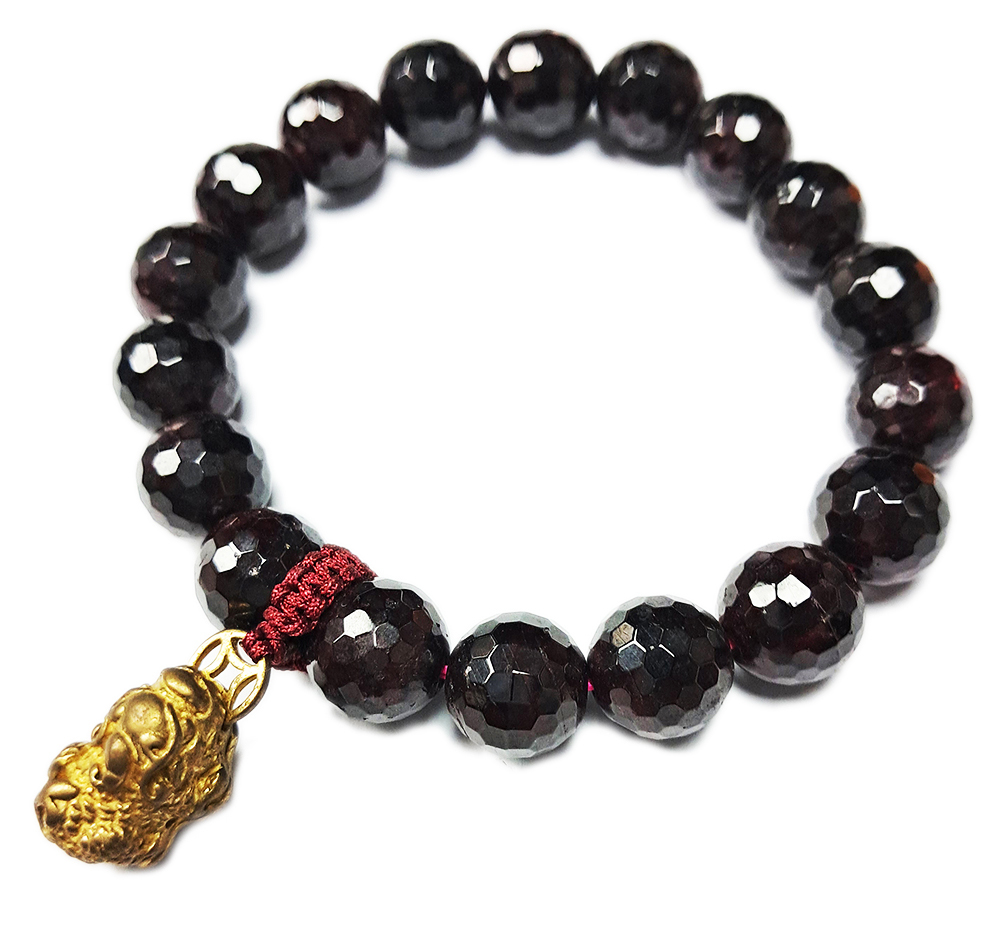 金貔貅&紅石榴{晶鑽}手珠10mm【十方】131793