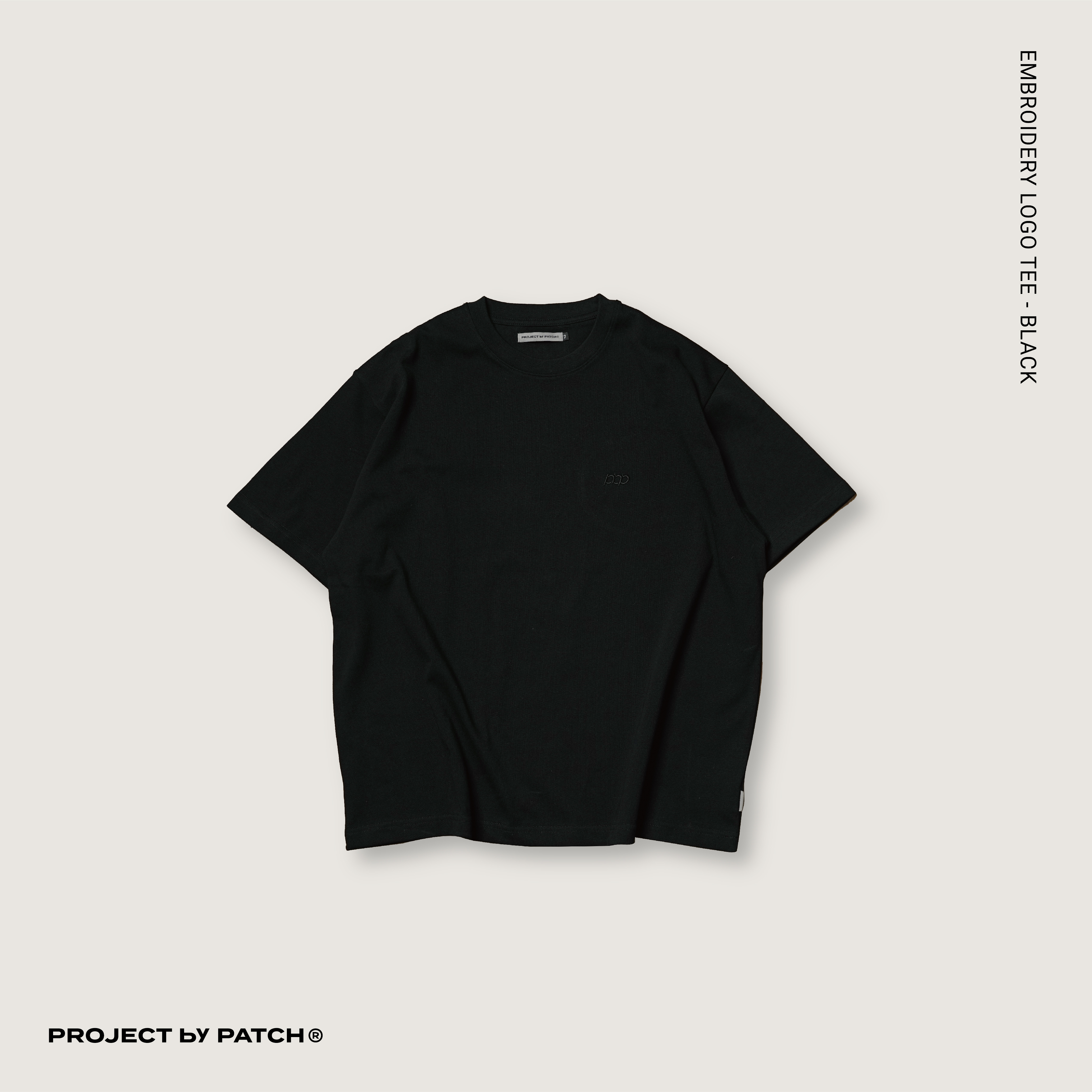 P.B.P - EMBROIDERY LOGO TEE - BLACK