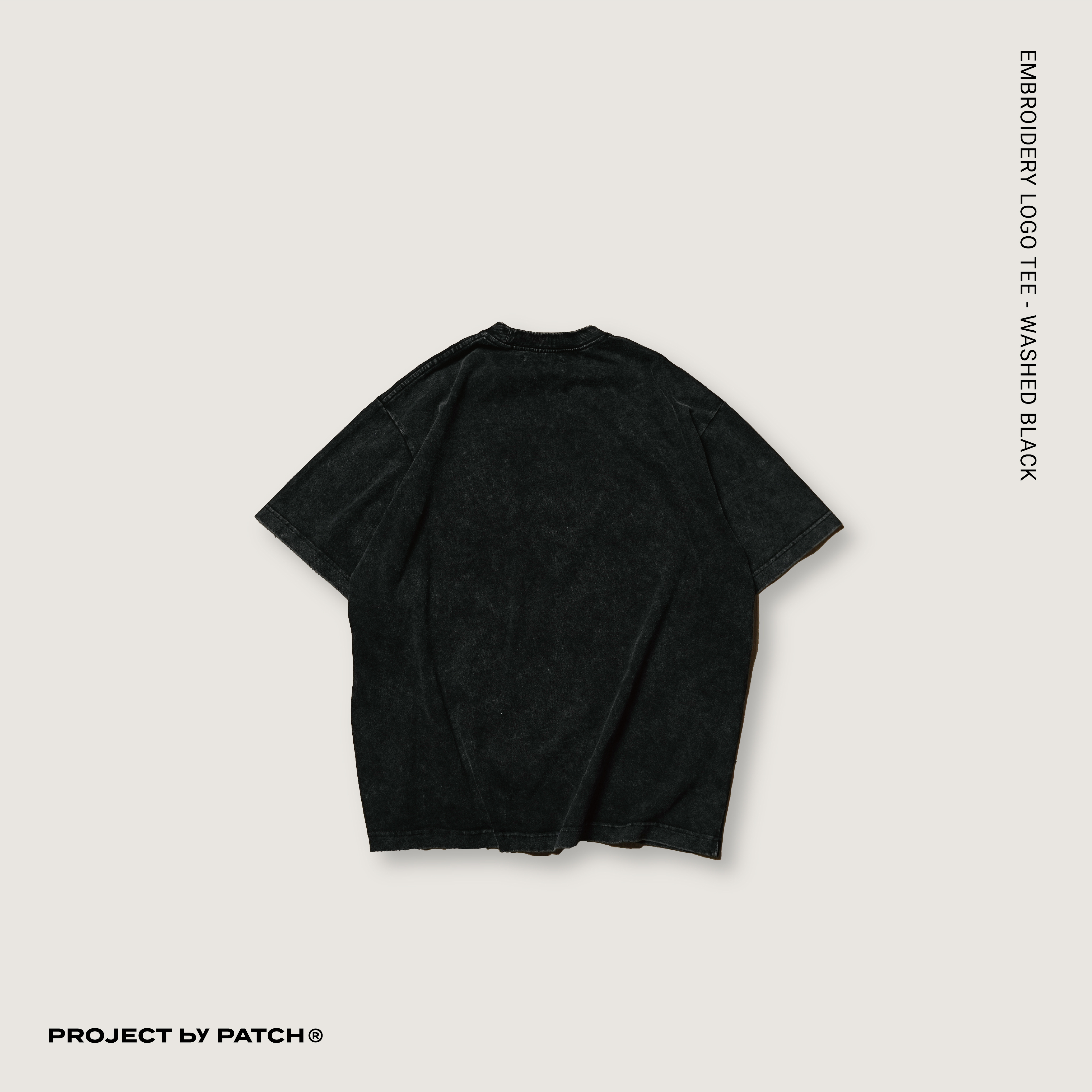 P.B.P - EMBROIDERY LOGO TEE - WASHED BLACK