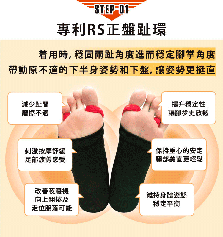 婭薇恩正盤襪，專利RS趾環效果