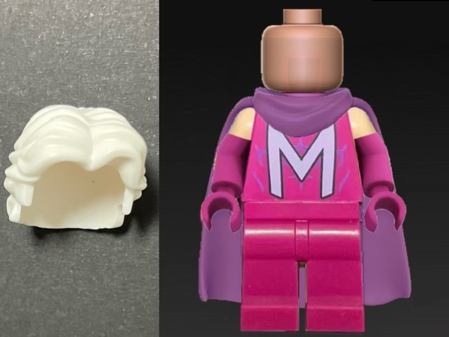 X戰警 萬磁王配件包 : 一對印刷手臂（沒有手掌） 開模披風 翻膜髮型