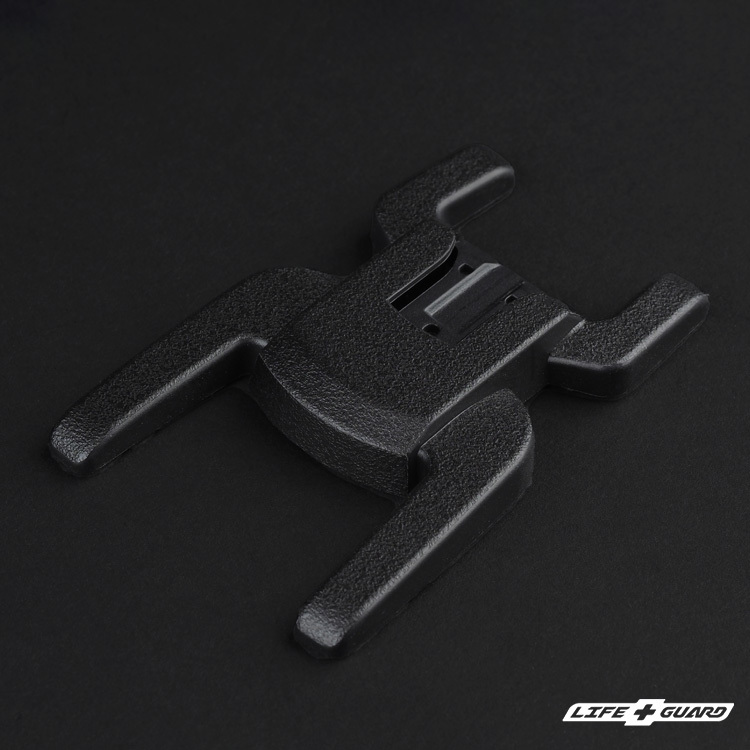 黑色砂紋貼膜質感特寫，LIFE+GUARD 設計風格