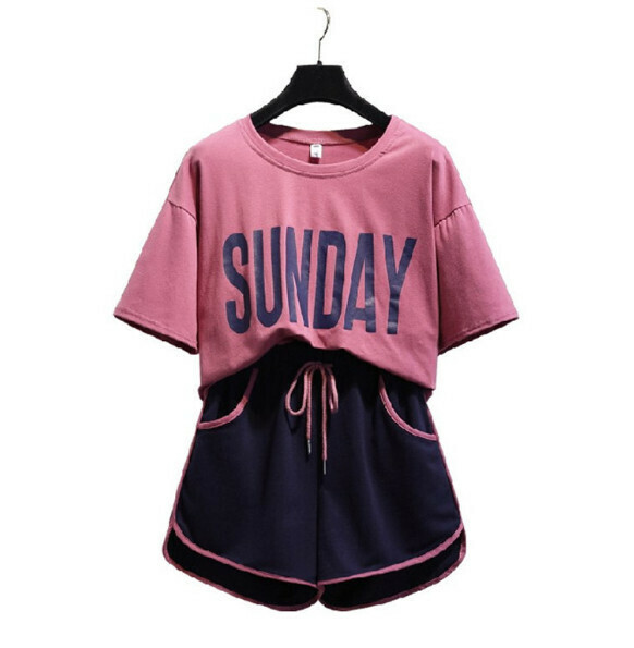 熱推運動服套裝【紫紅】 (M-3XL碼) (下單後聯繫客服確認尺碼)
