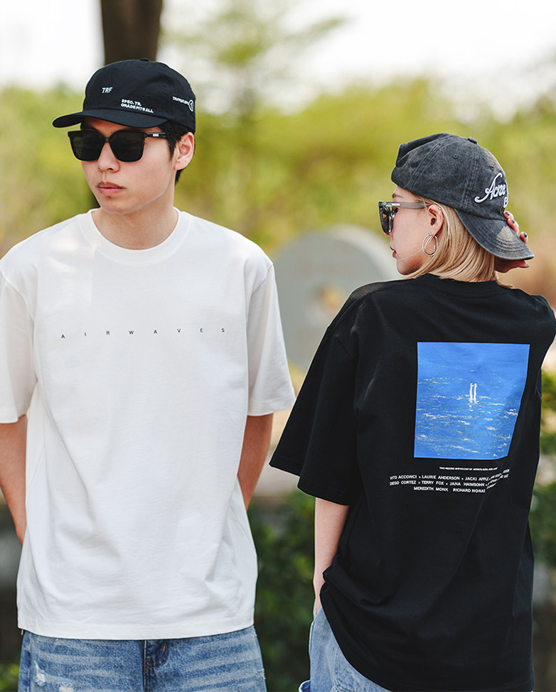 簡約文青英文標語水怪圖短Tee