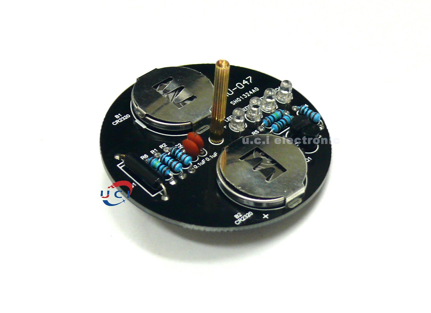 【UCI電子】(二Z-1) DIY材料包 LED旋轉陀螺 焊接練習套件 電子DIY套件 閃爍燈電路板散件出貨