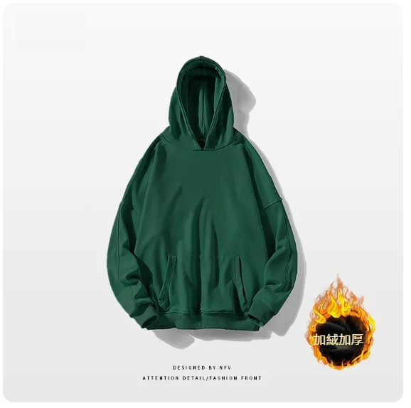 爆款圓領衛衣【M-3XL】【墨綠色-加絨加絨】(下單後聯絡客服確認發貨尺碼) 