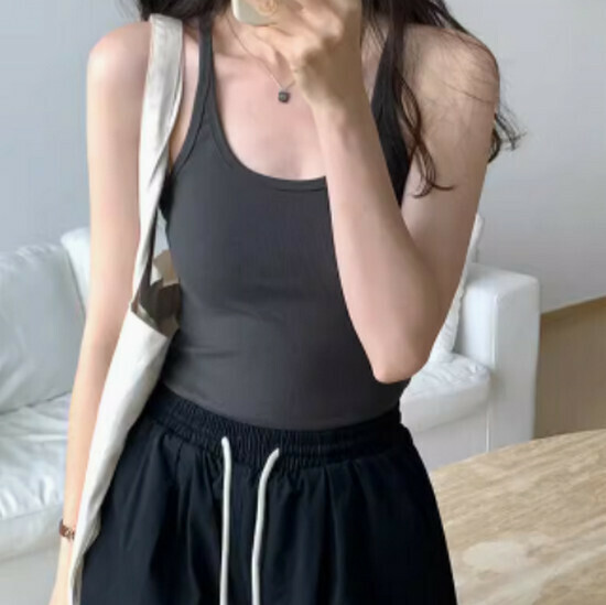 Hot selling small camisole [dark gray] [S-XL size] (please contact customer service to confirm the delivery size after placing the order)