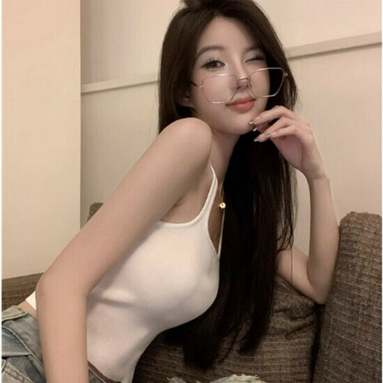 Hot Selling Halter Neck Camisole [Frost White] [One Size Fits All]