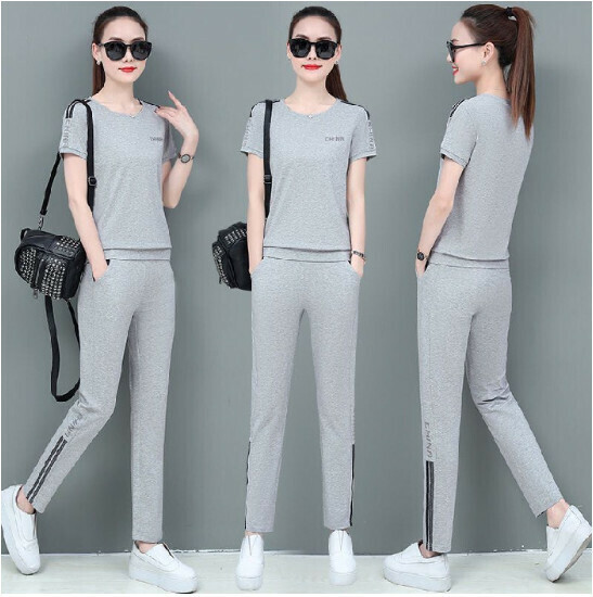 Casual Sports Suit【Gray】 (M-4XL) (Contact customer service to confirm size after placing an order)