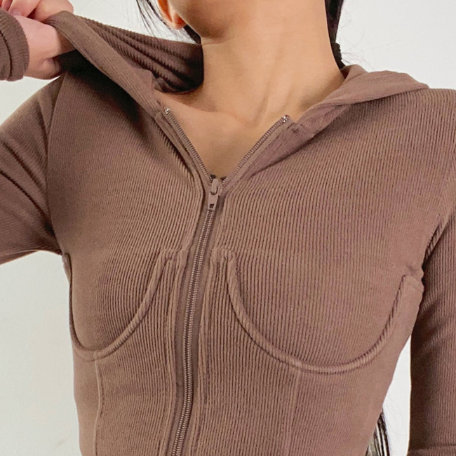 Hot selling irregular knitted cardigan jacket + camisole two-piece set (coffee color) (S-L size) (contact customer service after placing the order to confirm the delivery size)