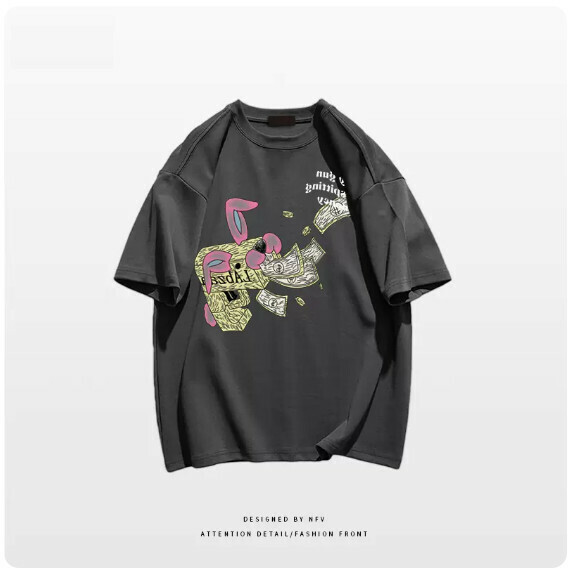 熱推圓領T恤【M-3XL】【深灰色-220g】(下單後聯絡客服確認發貨尺碼) 