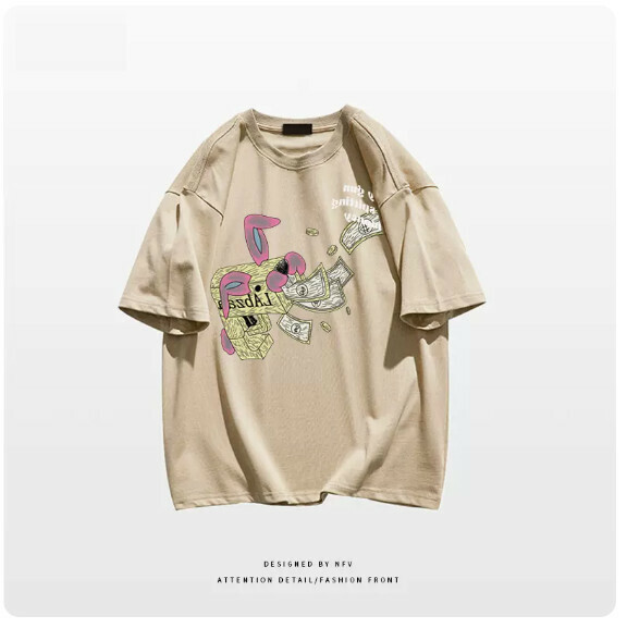 熱推圓領T恤【M-3XL】【卡其色-220g】(下單後聯絡客服確認發貨尺碼) 