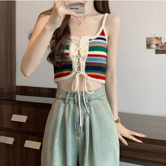 Hot Selling Striped Camisole [Picture Color] [One Size Fits All]